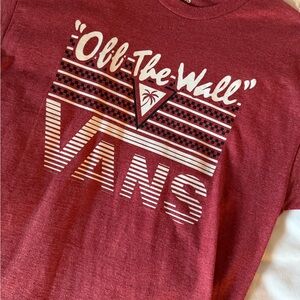 Vans Red Graphic Tee with White Print